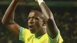 Vinicius Jr. jogador do Brasil durante partida contra o Equador no estadio Couto Pereira pelo campeonato Eliminatorias Copa Do Mundo 2026. Foto: Gabriel Machado/AGIF