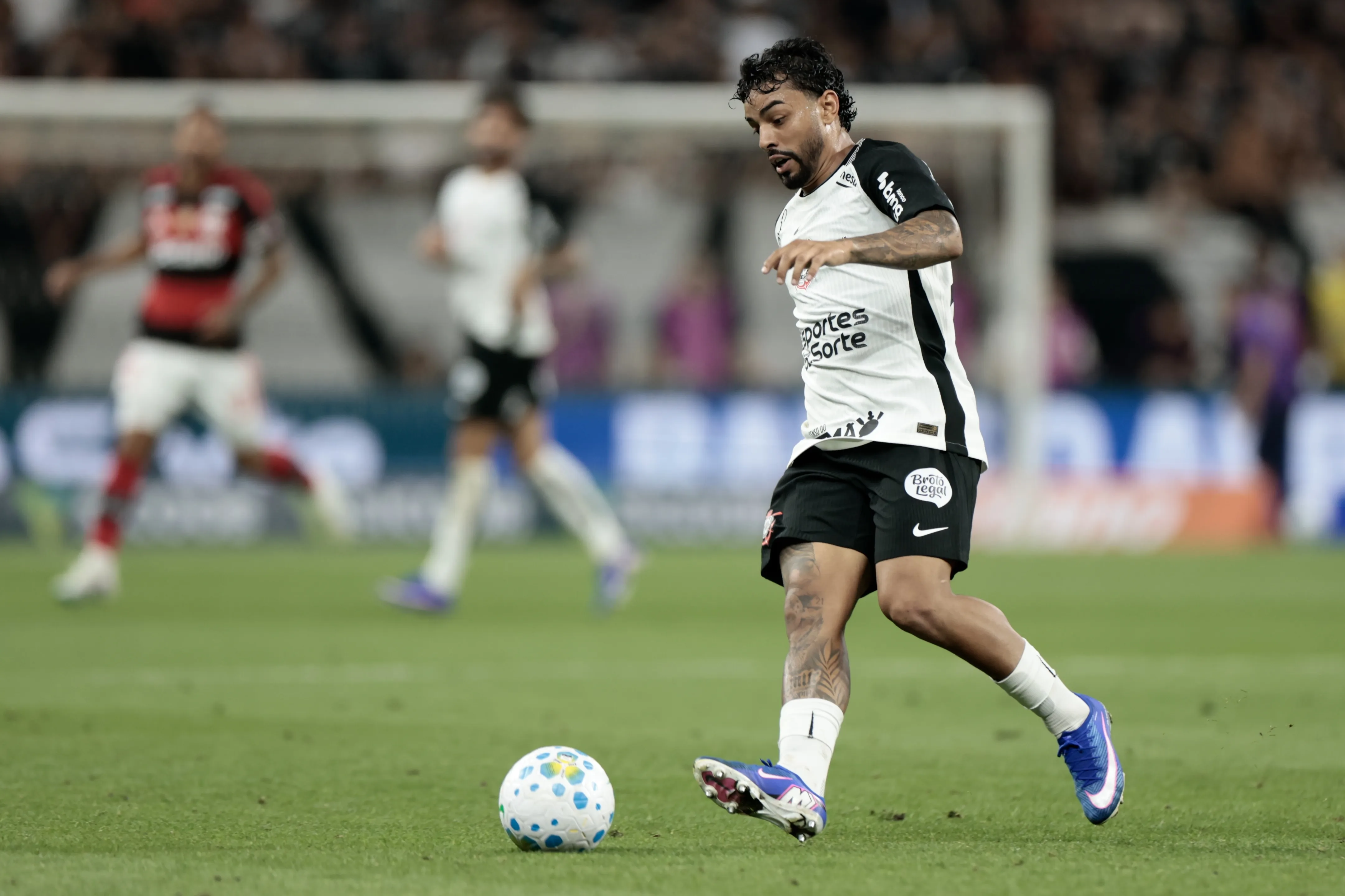 Bidu jogador do Corinthians durante partida contra o Flamengo. Foto: Marcello Zambrana/AGIF