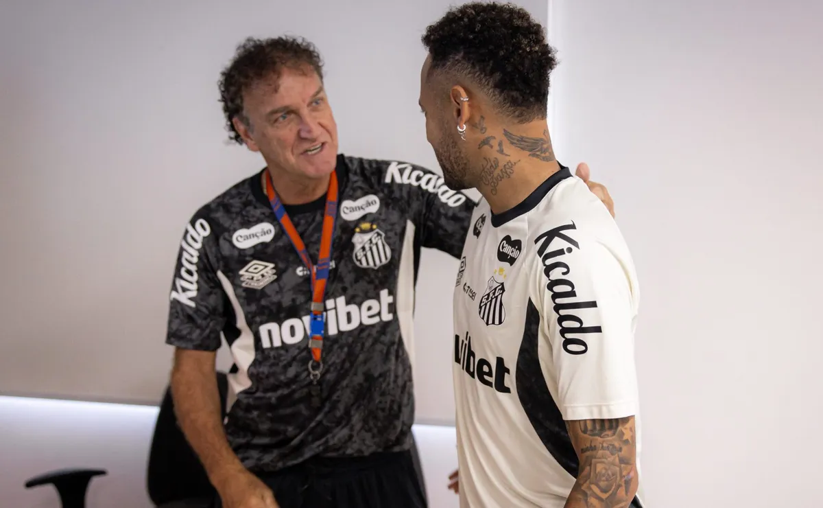 Cuca desenha escalação do Santos e projeta time num 4-3-3 com Neymar no setor criativo