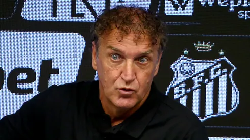 - Cuca o novo tecnico do Santos FC durante sua apresentacao oficial em coletiva de imprensa realizada no Vila Belmiro.
