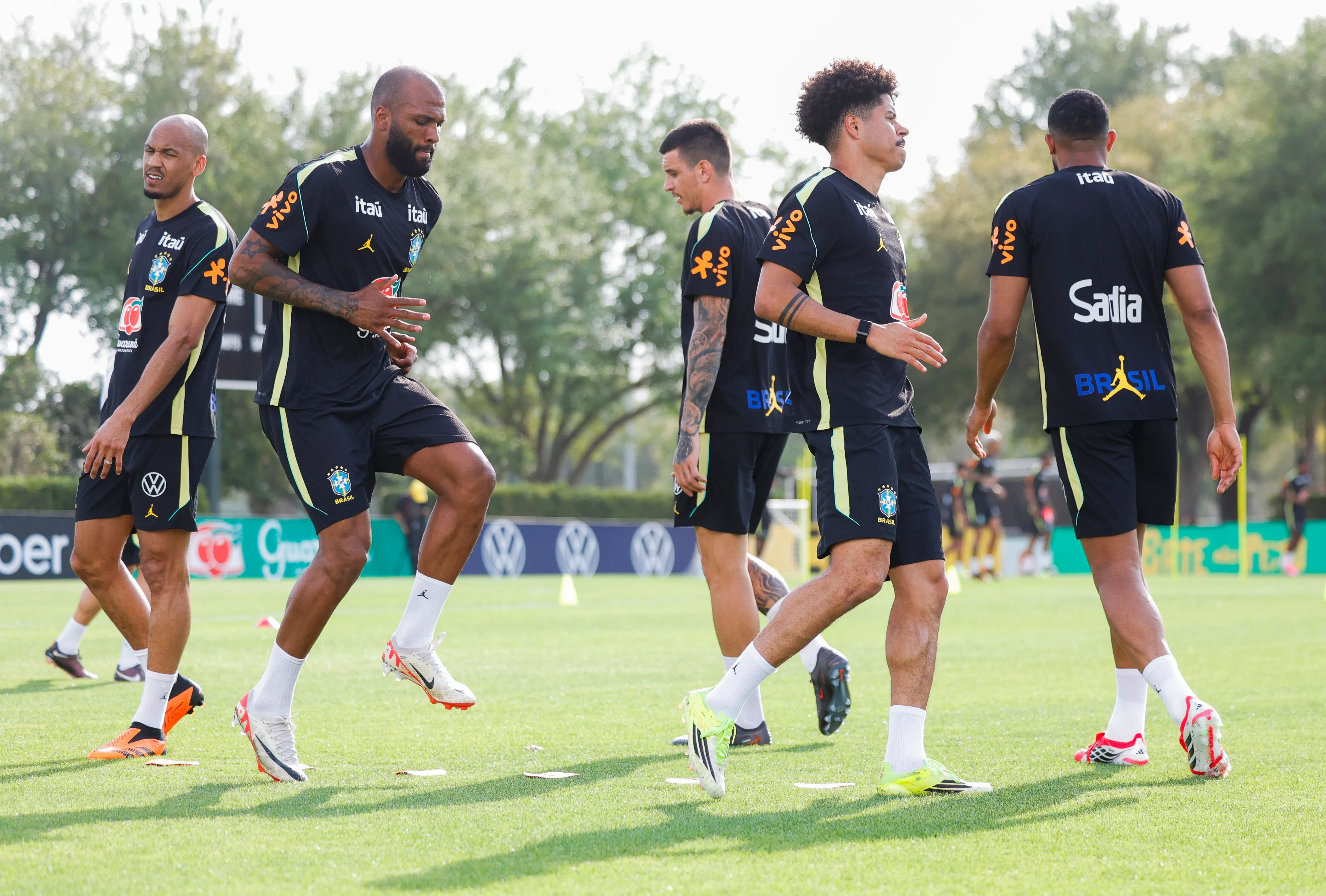 Seleção Brasileira durante treino. Foto: Rafael Ribeiro/CBF