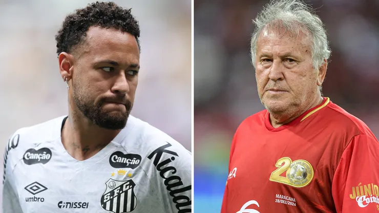 Neymar teve sua situação detalhada por Zico: Foto Neymar: Gilson Lobo/AGIF - Foto Zico: Thiago Ribeiro/AGIF