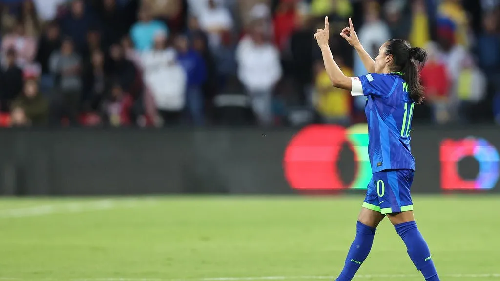 Marta em campo na final da Copa América Feminina 2025
