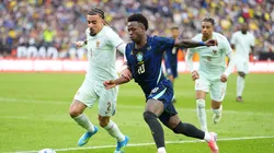 Vinícius Jr teve atuação apagada em derrota do Brasil para a França, em Boston, nesta quinta