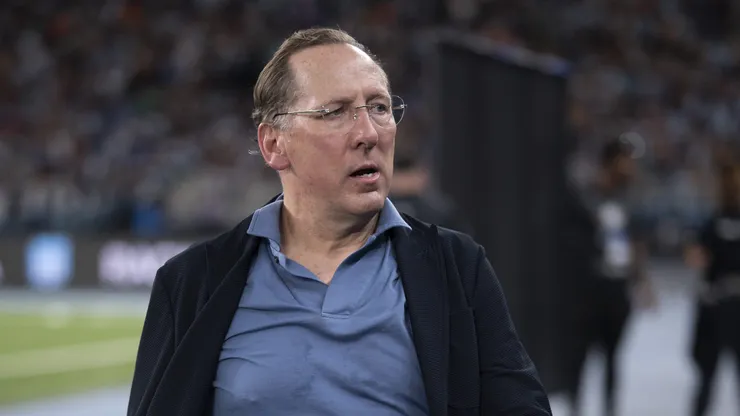 John Textor dono da saf do Botafogo apos a partida contra o Racing no estadio Engenhao pelo campeonato Recopa Sul-americana 2025.