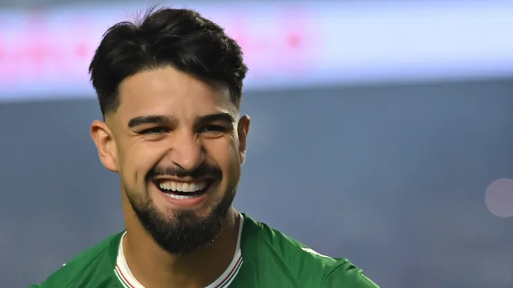 Flaco Lopez jogador do Palmeiras durante partida contra o Sao Paulo no estadio Morumbi pelo campeonato Brasileiro A 2026. Foto: Jota Erre/AGIF