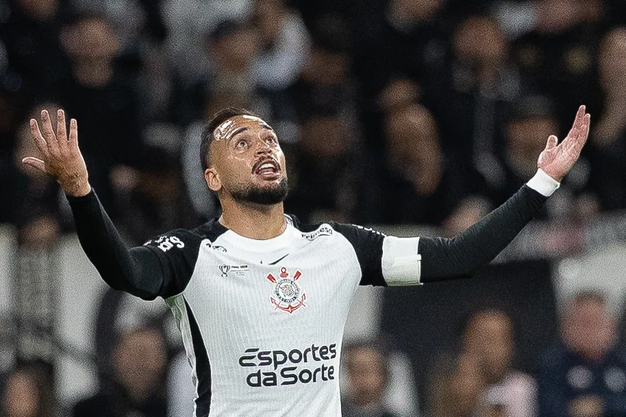 Maycon jogador do Corinthians lamenta durante partida contra o Vasco no estadio Arena Corinthians pelo campeonato Copa Do Brasil 2025. Foto: Joisel Amaral/AGIF