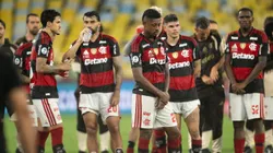 Bruno Henrique, jogador do Flamengo, lamenta após partida contra o Lanus no estadio Maracana pelo campeonato Recopa Sul-Americana 2026. Foto: Jorge Rodrigues/AGIF