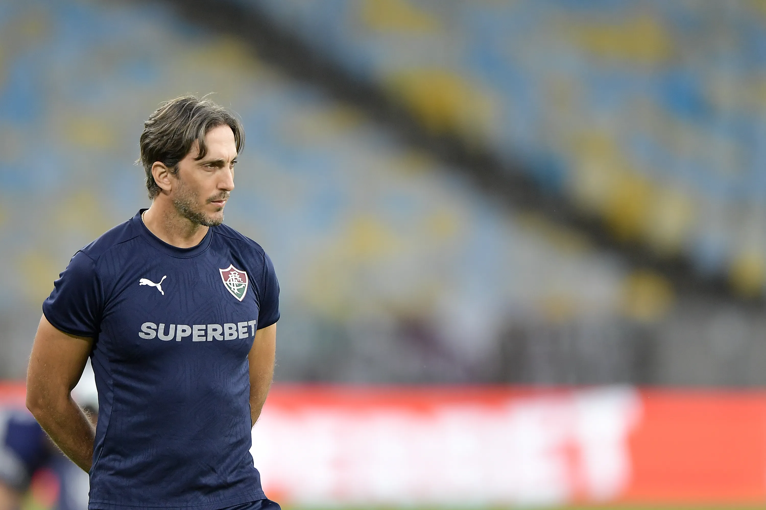 RJ – RIO DE JANEIRO – 21/03/2026 – BRASILEIRO A 2026, FLUMINENSE X ATLETICO-MG – Zubeldia tecnico do Fluminense durante partida contra o Atletico-MG no estadio Maracana pelo campeonato Brasileiro A 2026. Foto: Thiago Ribeiro/AGIF