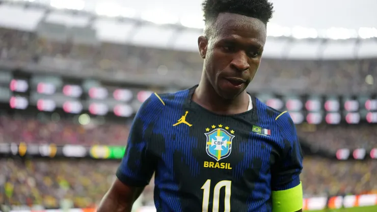 Vinicius Jr. vira dúvida e preocupa o Brasil para amistoso contra a Croácia — Foto Photo by Michael OwensGetty Images