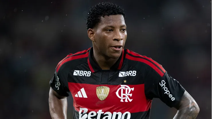 Plata jogador do Flamengo durante partida contra o Madureira no estadio Maracana pelo campeonato Carioca 2026. Foto: Jorge Rodrigues/AGIF