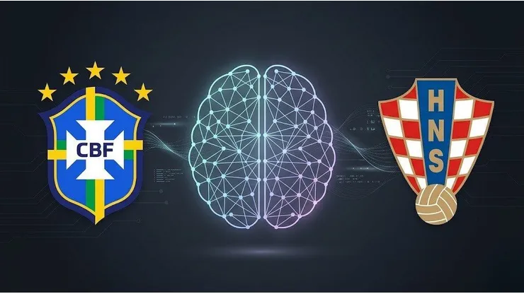 Previsão da IA para Brasil x Croácia. Foto: Gerada por IA/Gemini
