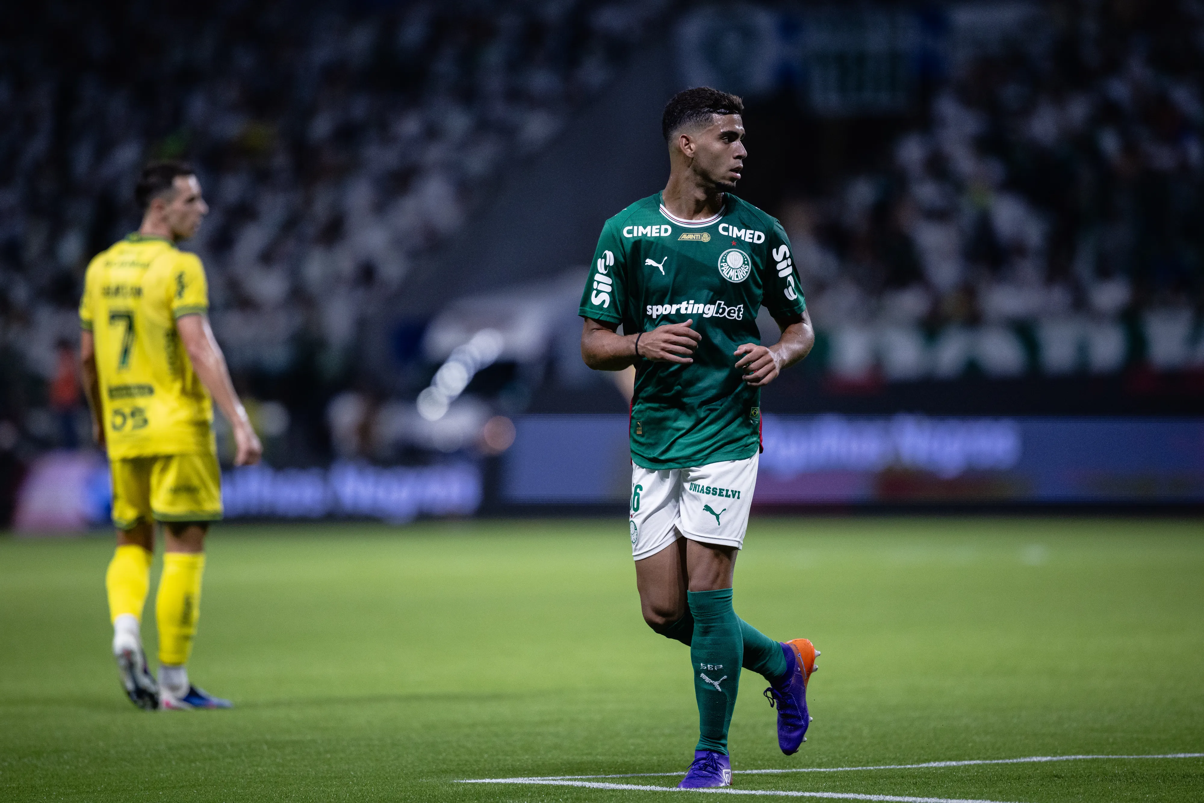 SP – SAO PAULO – 15/03/2026 – BRASILEIRO A 2026, PALMEIRAS X MIRASSOL – Arthur jogador do Palmeiras durante partida contra o Mirassol no estadio Arena Allianz Parque pelo campeonato Brasileiro A 2026. Foto: Ettore Chiereguini/AGIF