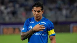 Lucas Romero jogador do Cruzeiro durante partida contra o America-MG no estadio Mineirao pelo campeonato Mineiro 2026. Foto: Alessandra Torres/AGIF