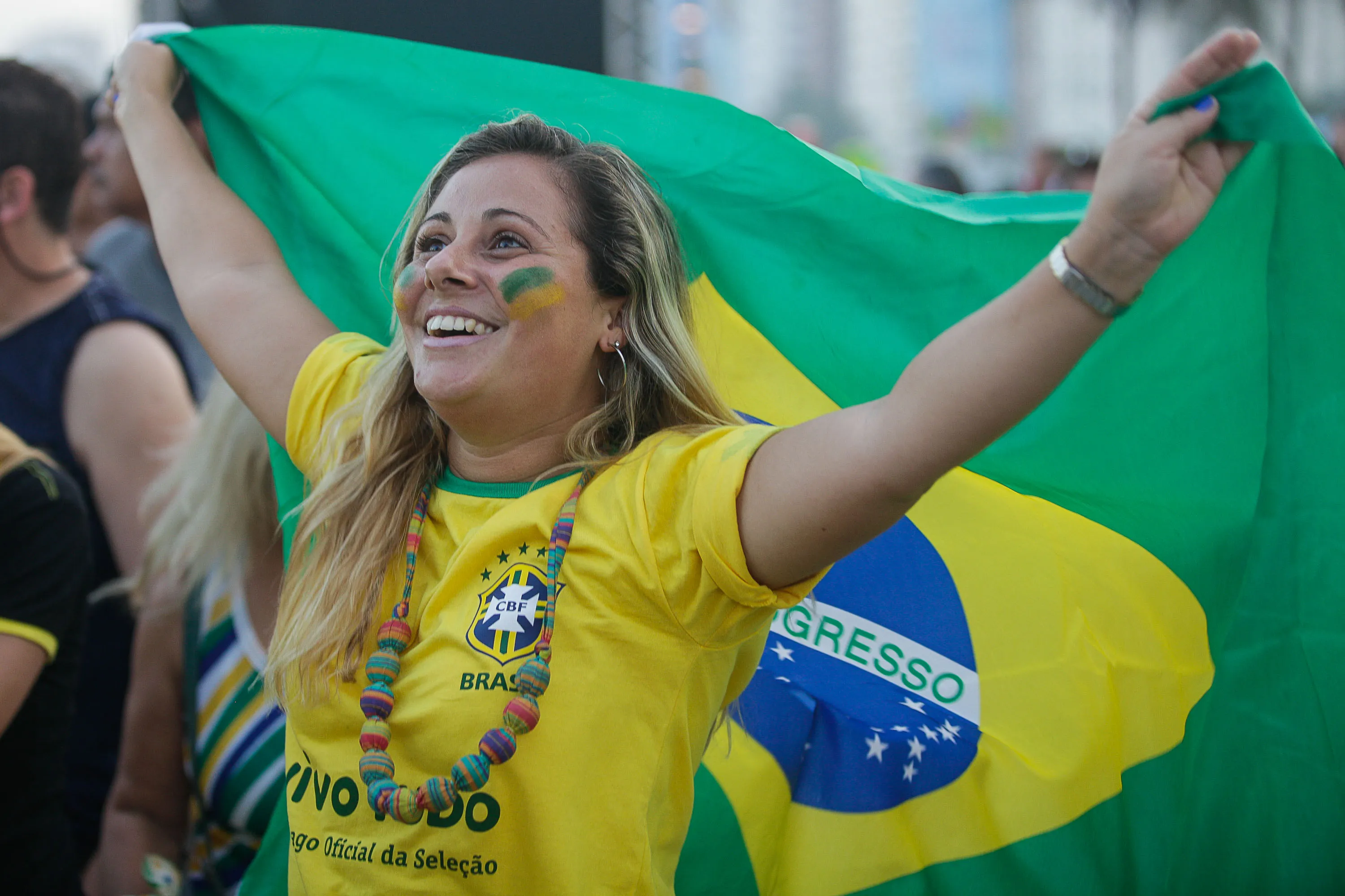 Torcedora da Seleção. Foto: Ruano Carneiro/AGIF