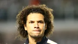 - Willian Arao jogador do Santos durante aquecimento antes da partida contra o Vasco