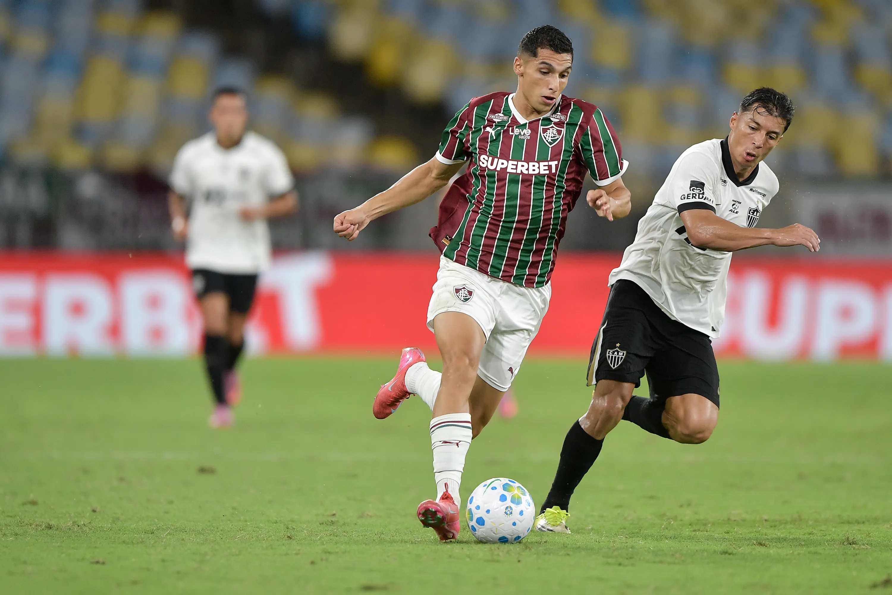 Fluminense venceu o Atlético-MG na última rodada do Brasileirão, em jogo no Maracanã. Foto: Thiago Ribeiro/AGIF