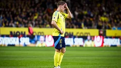 Viktor Gyokeres, da Suecia, desolado durante a partida de futebol das Eliminatorias para a Copa do Mundo desta sexta-feira entre Suecia e Suica Contributor:TT News Agency