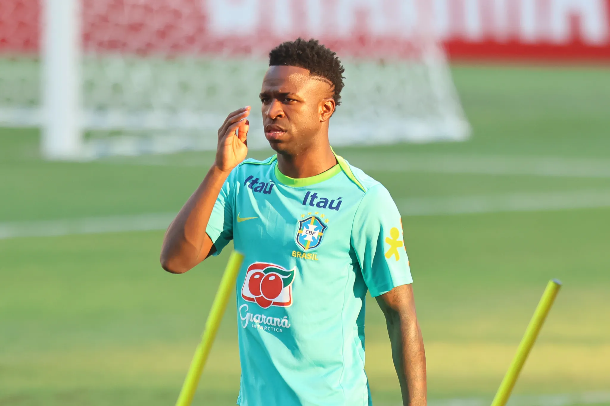 Vinicius Jr jogador do Selecao Brasileira durante treino no estadio Mangueirao. Foto: Fernando Torres/AGIF