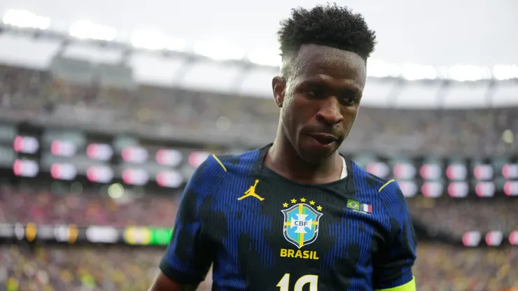Vinicius Jr teve atuação apagada contra a França. Foto: Michael Owens/Getty Images