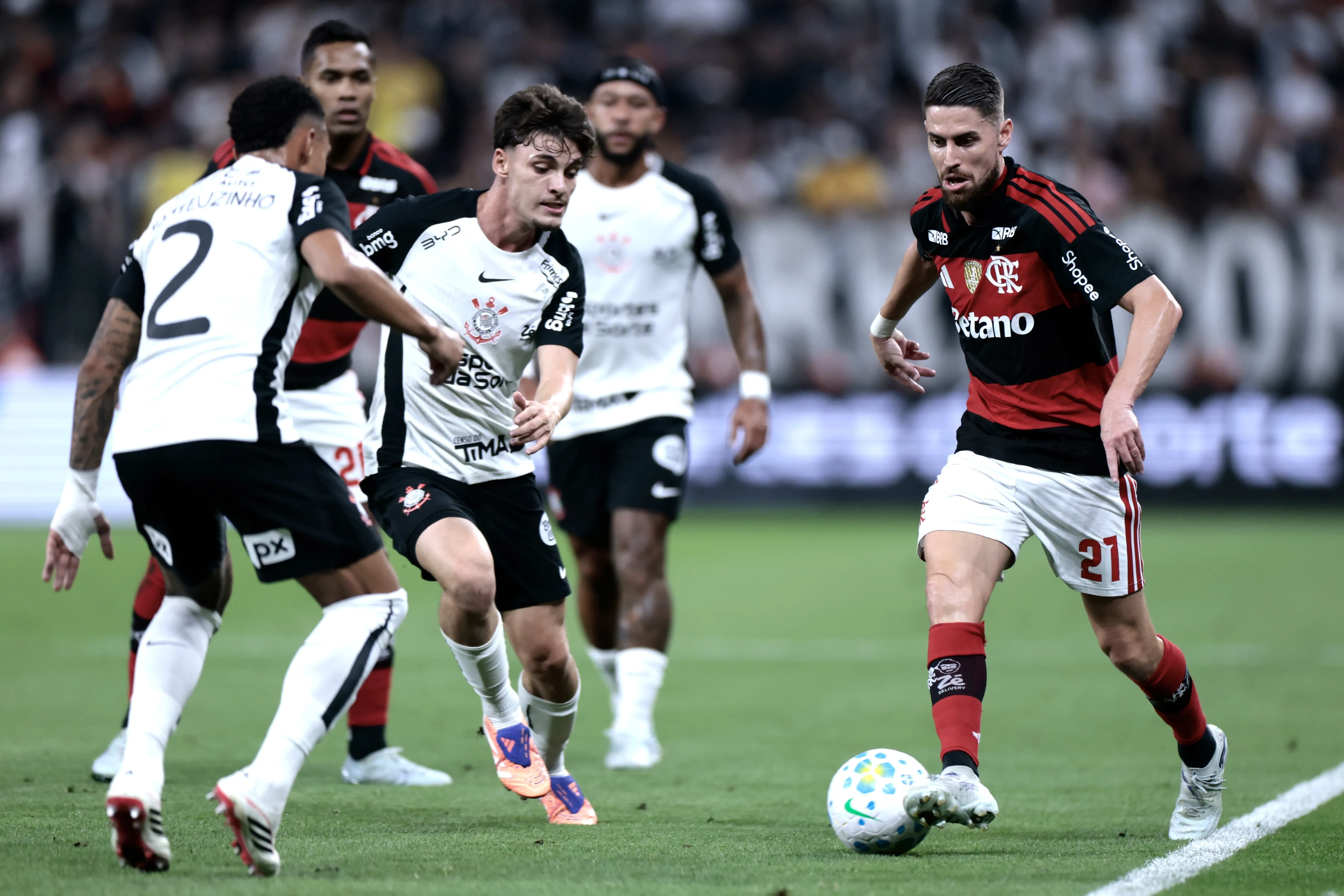 SP – SAO PAULO – 22/03/2026 – BRASILEIRO A 2026, CORINTHIANS X FLAMENGO – Jorginho jogador do Flamengo durante partida contra o Corinthians no estadio Arena Corinthians pelo campeonato Brasileiro A 2026. Foto: Marcello Zambrana/AGIF