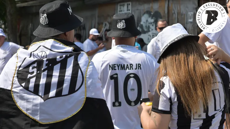 Movimentação da Torcida do Santos antes de partida contra Corinthians. Foto: Jota Erre/AGIF