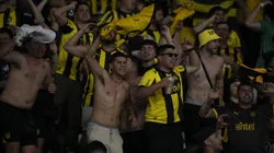 Torcida do Penarol antes da partida contra Botafogo no estadio Engenhao pelo campeonato Copa Libertadores 2024. Foto: Jorge Rodrigues/AGIF