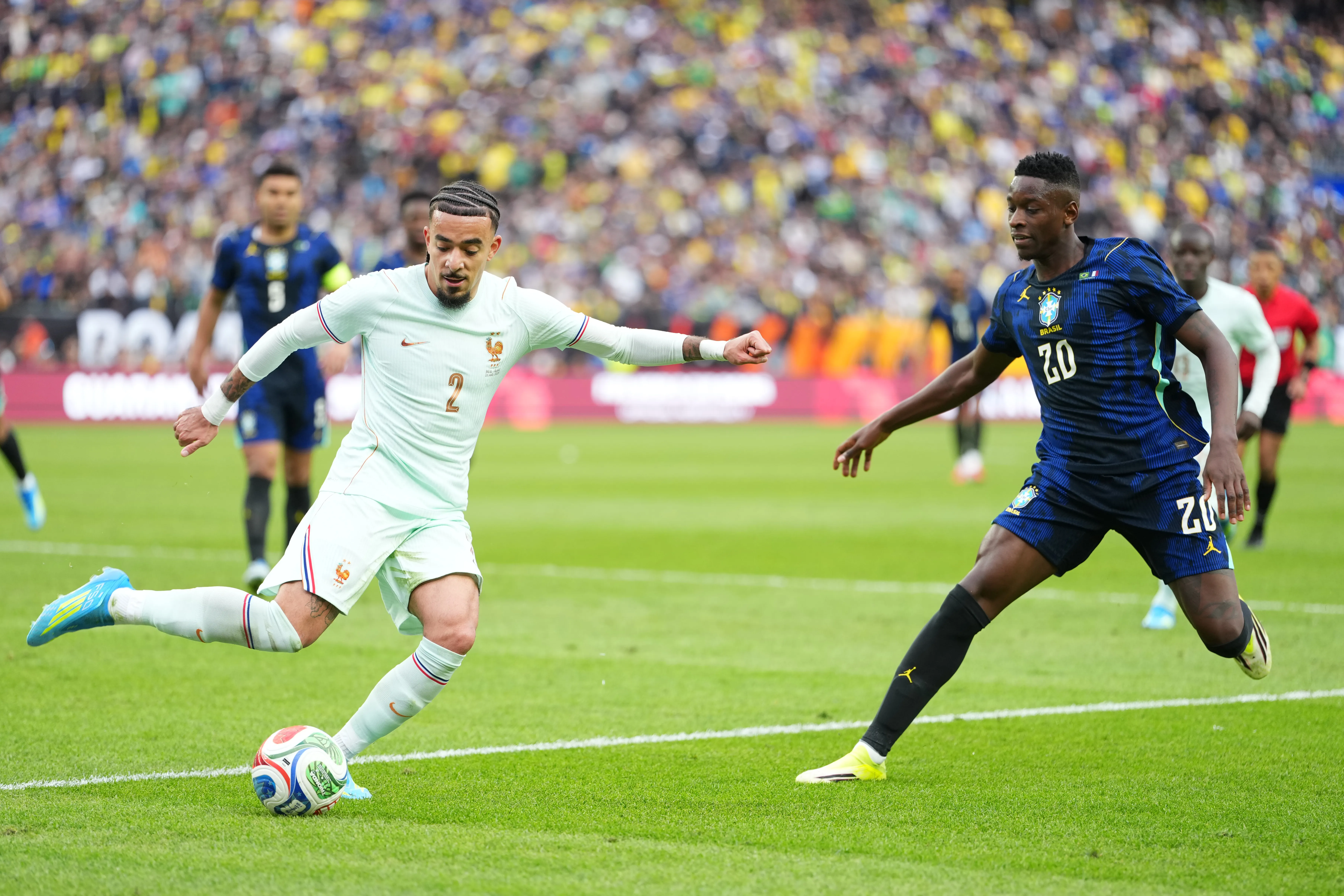 Luiz Henrique em partida pela Seleção Brasileira. Photo by Michael Owens/Getty Images