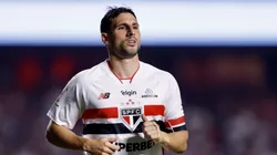 Calleri jogador do São Paulo durante partida contra o Palmeiras. Foto: Marcello Zambrana/AGIF
