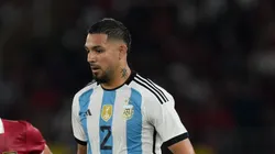 Facundo Medina em campo pela Seleção da Argentina