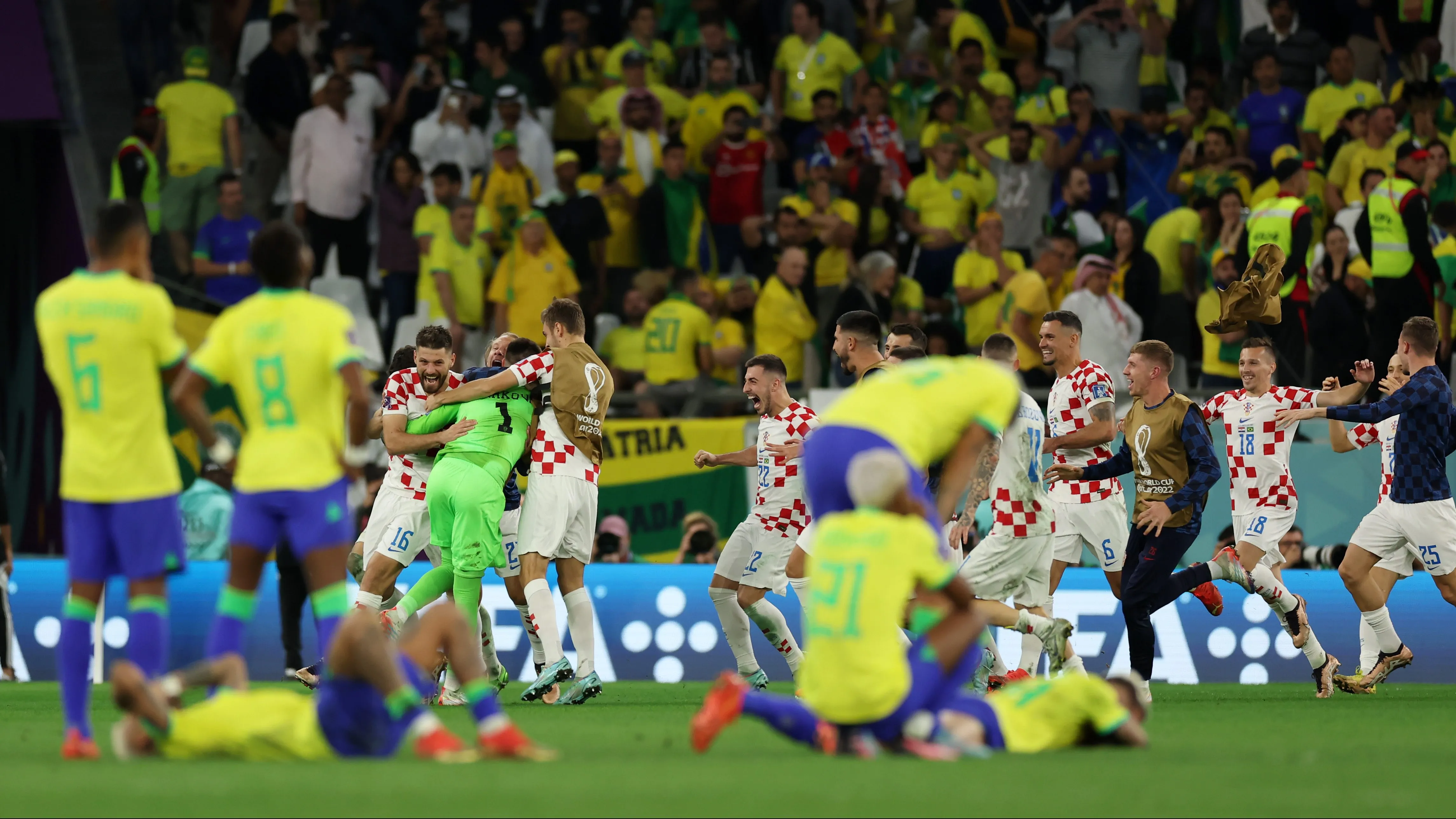 Brasil foi eliminado pela Croácia em 2022 nas penalidades - (Photo by Lars Baron/Getty Images).