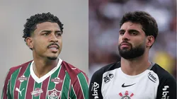 John Kennedy x Yuri Alberto. Foto: Thiago Ribeiro/AGIF - Ettore Chiereguini/AGIF