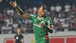 Arias jogador do Palmeiras durante partida contra o Sao Paulo no estadio Morumbi pelo campeonato Brasileiro A 2026. Foto: Jota Erre/AGIF