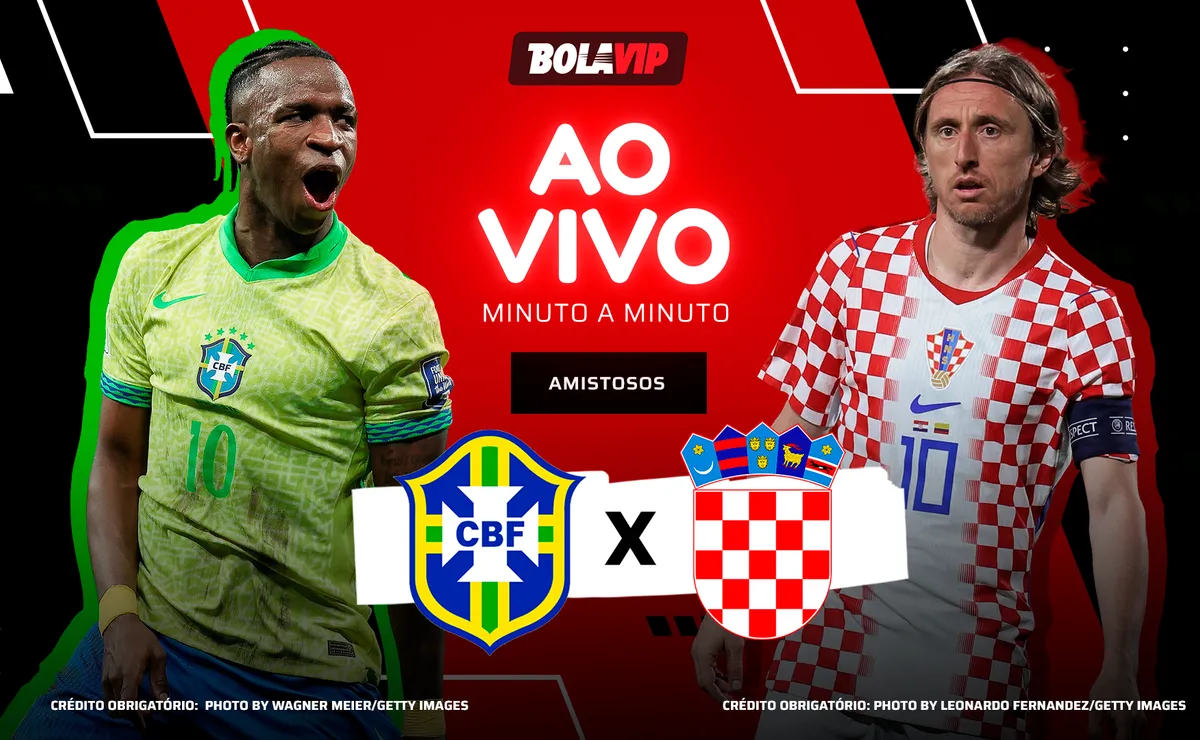 Brasil x Croácia AO VIVO E GRÁTIS – Onde assistir jogo amistoso em tempo real