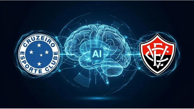 Cruzeiro x Vitória. Foto: Gerada por IA/Gemini