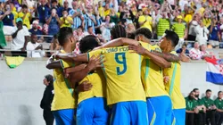 Seleção Brasileira comemora gol em amistoso diante da Croácia. (Photo by Rich Storry/Getty Images)