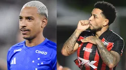 Matheus Pereira e Matheuzinho vão se enfrentar em Cruzeiro x Vitória - Fotos: Thiago Ribeiro/AGIF e Jhony Pinho/AGIF