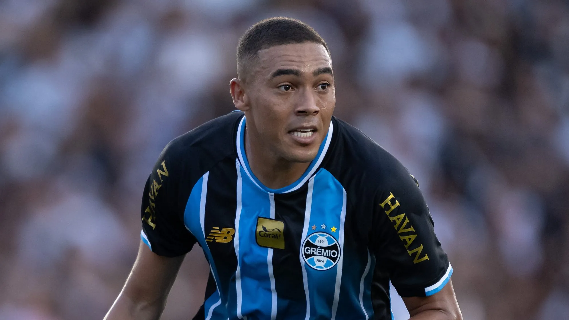 Carlos Vinicius no Grêmio. Foto: Jorge Rodrigues/AGIF