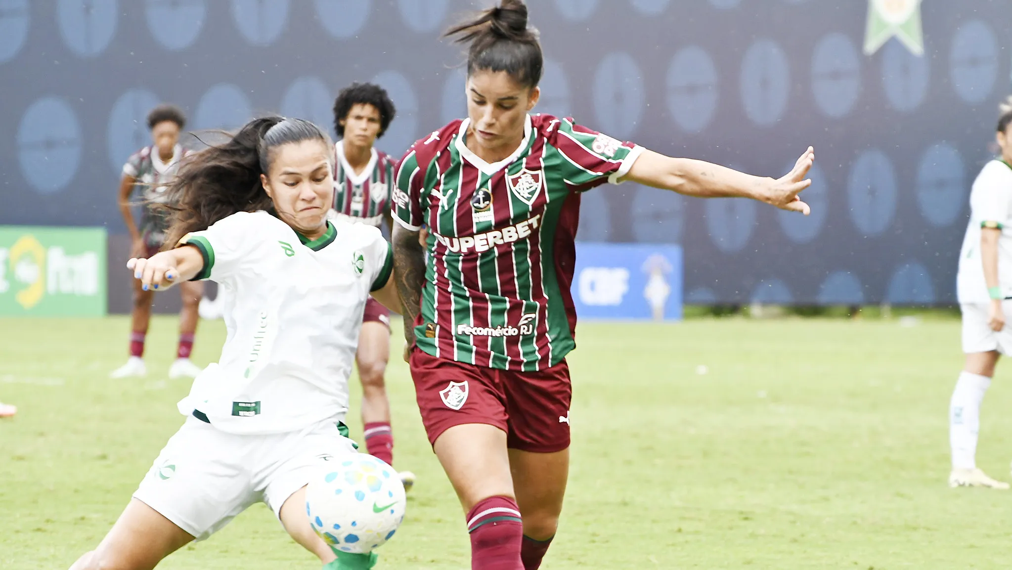 Jogadoras do Fluminense e Juventude no Brasileirão Feminino