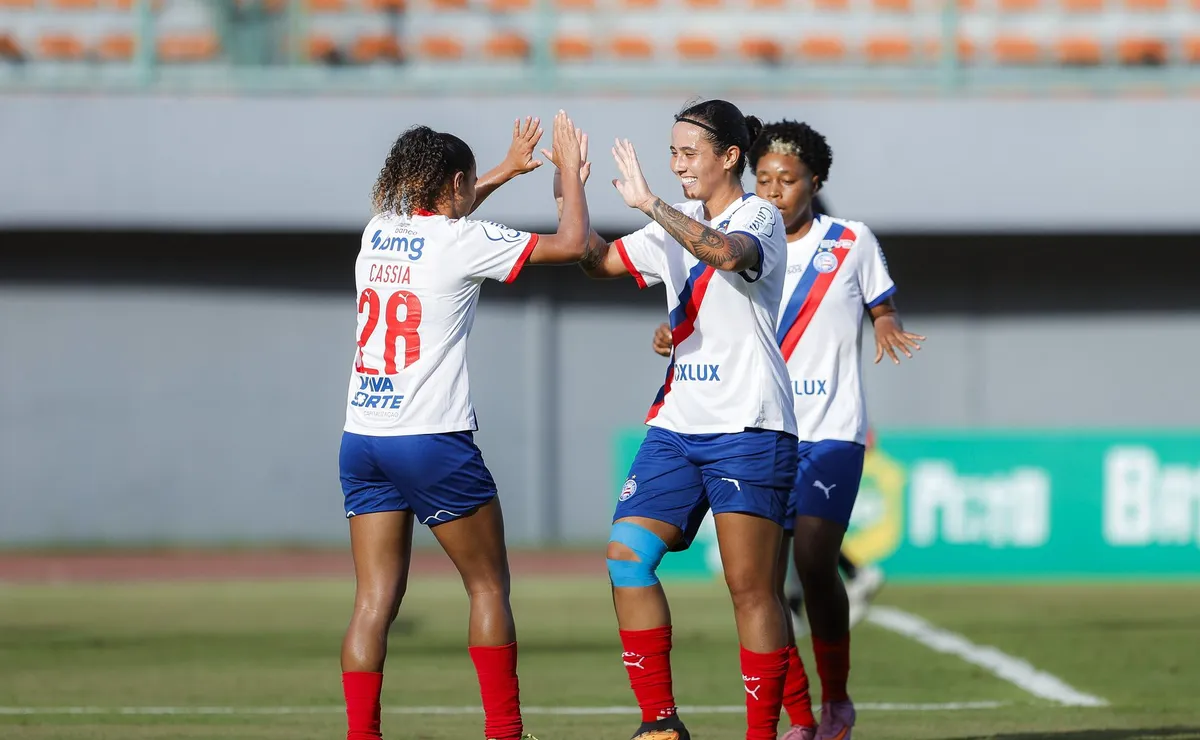 Bahia atropela o América-MG no Pituaçu e cola na liderança do Brasileirão Feminino