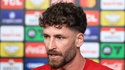 Léo Pereira em entrevista pelo Fla.