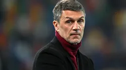 UDINE, ITALY - MARCH 18: Paolo Maldini, Technical Director of AC Milan, looks on prior to the Serie A match between Udinese Calcio and AC Milan at Dacia Arena on March 18, 2023 in Udine, Italy. (Photo by Alessandro Sabattini/Getty Images)
