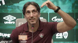 Zubeldía em coletiva do Fluminense. Foto: Marcelo Gonçalves/Fluminense FC