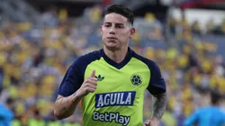 ORLANDO, FLORIDA - MARCH 26: James Rodriguez of Colombia warms up prior to the international friendly match between Colombia and Croatia at Camping World Stadium on March 26, 2026 in Orlando, Florida. (Photo by Leonardo Fernandez/Getty Images)