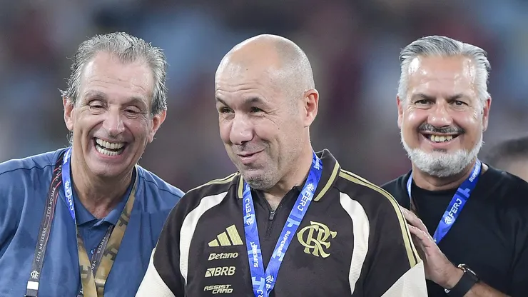 Leonardo Jardim e BAP, técnico e presidente do Flamengo - Foto: Thiago Ribeiro/AGIF