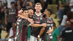 Rodrigo Castillo jogador do Fluminense comemora seu gol durante partida contra o Corinthians. Foto: Jayson Braga/AGIF