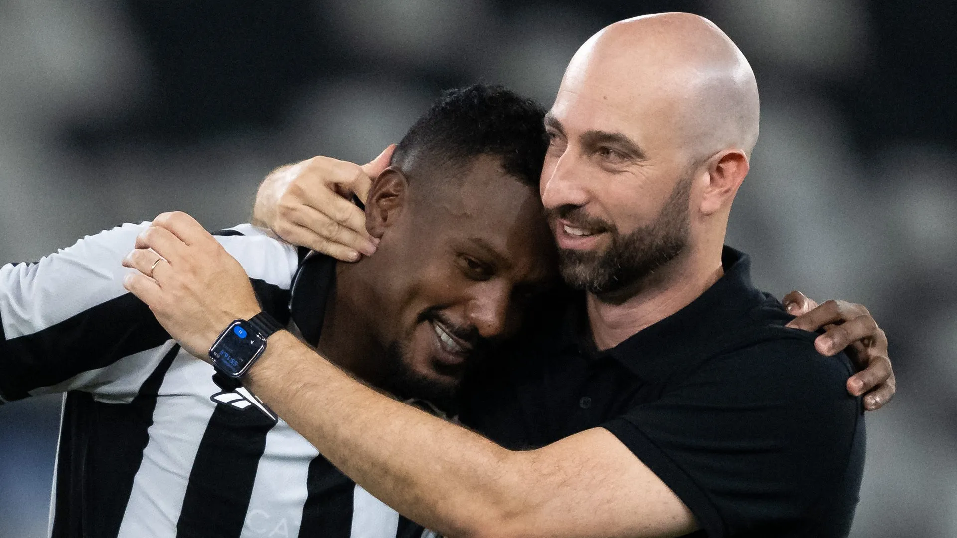 Jogadores e interino do Botafogo
