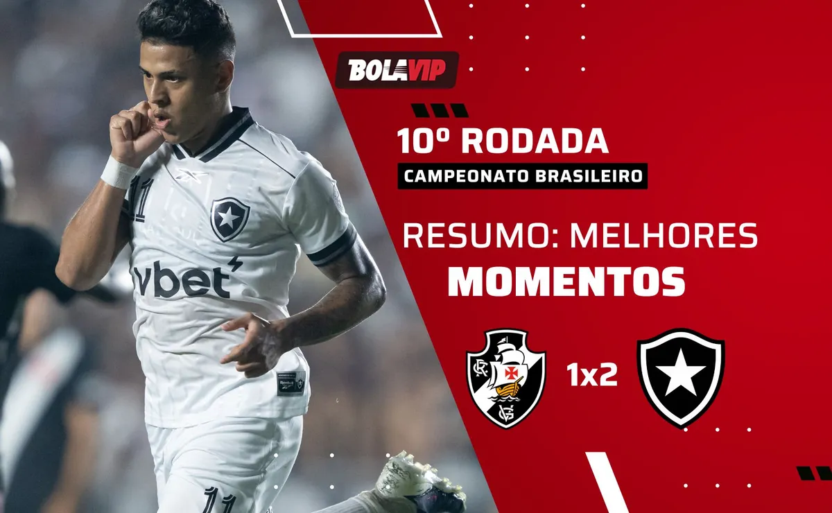 Vasco 1 x 2 Botafogo: resumo completo e gols em clássico agitado pelo Campeonato Brasileiro