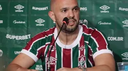 Fluminense decide ir à CBF após polêmica de arbitragem e contesta gol anulado no Couto Pereira — Foto Matheus GolçalvesFluminense