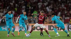 Carrascal jogador do Flamengo durante partida contra o Santos no estadio Maracana pelo campeonato Brasileiro A 2025. Foto: Thiago Ribeiro/AGIF